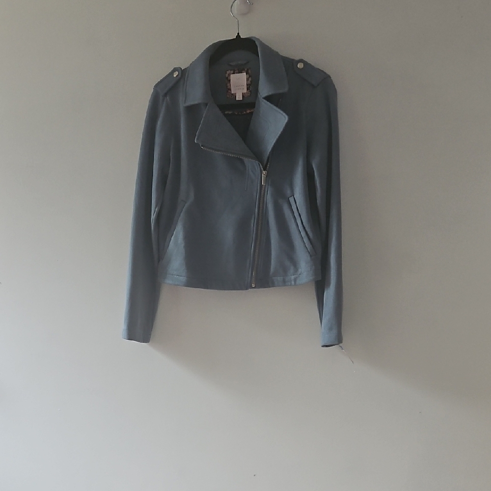LC Lauren Conrad Blue Suede Jacket